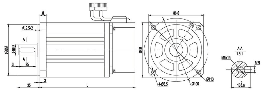 Permanent magnet synchronous servo motor