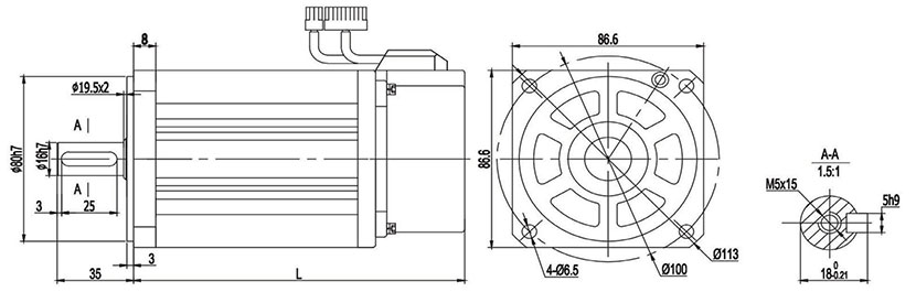 Permanent magnet synchronous servo motor