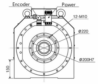 CNC Lathe Motorized spindle