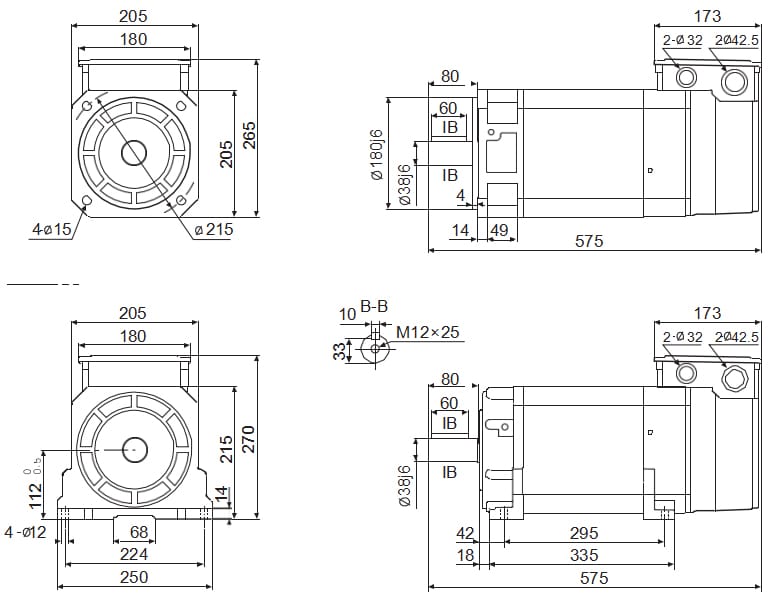 Permanent magnet synchronous servo motor