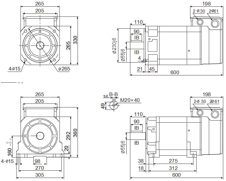 Permanent magnet synchronous servo motor