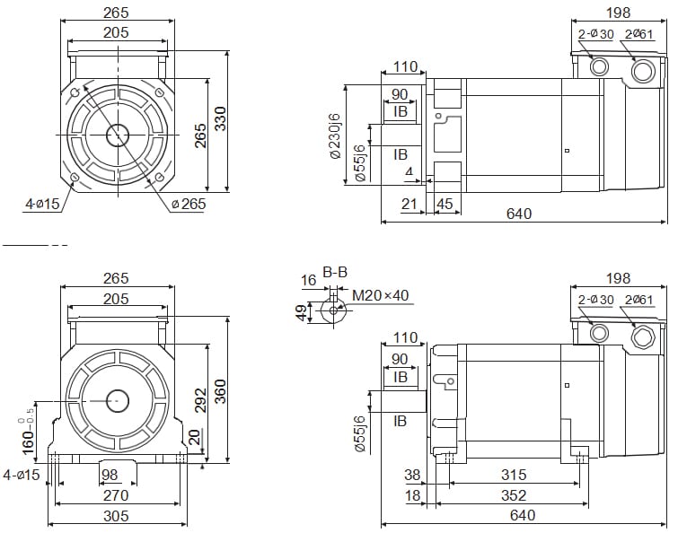 Permanent magnet synchronous servo motor