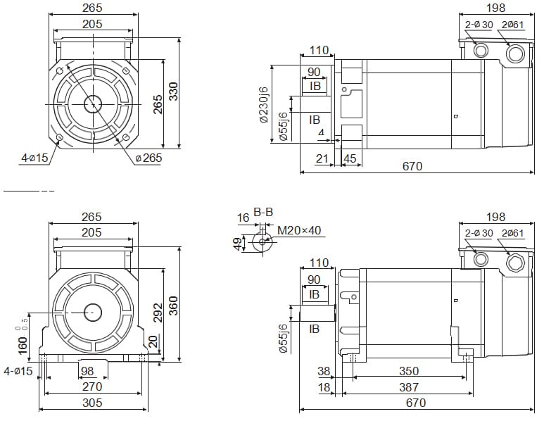 Permanent magnet synchronous servo motor