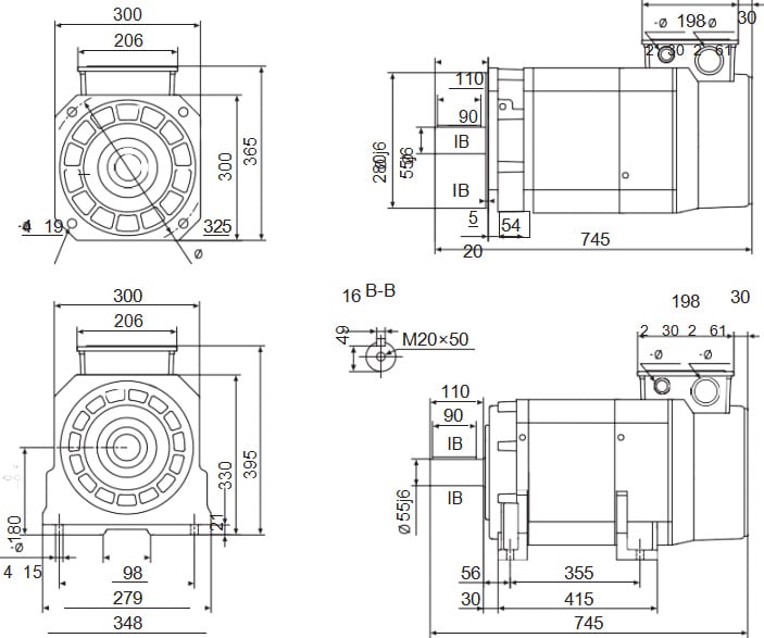 Permanent magnet synchronous servo motor