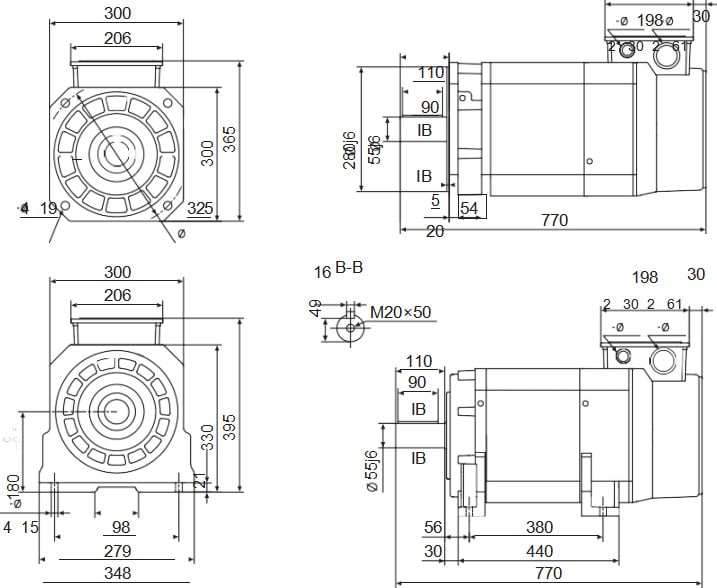 Permanent magnet synchronous servo motor