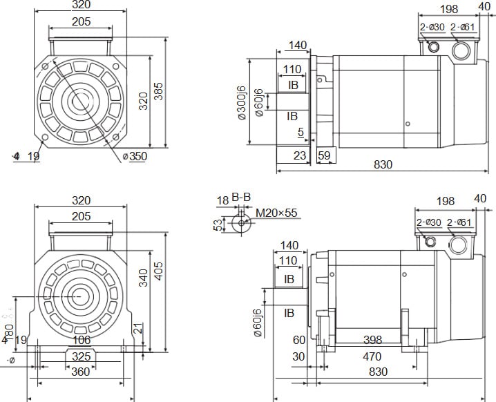 Permanent magnet synchronous servo motor