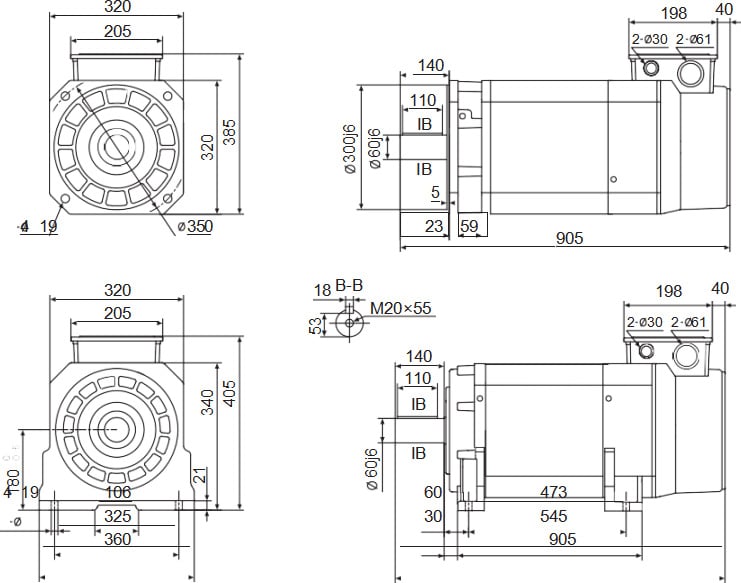 Permanent magnet synchronous servo motor