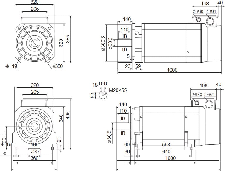 Permanent magnet synchronous servo motor