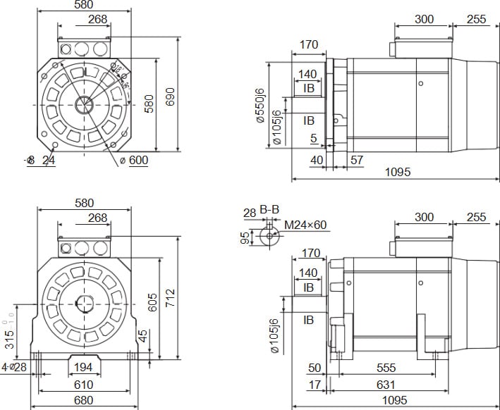 Permanent magnet synchronous servo motor