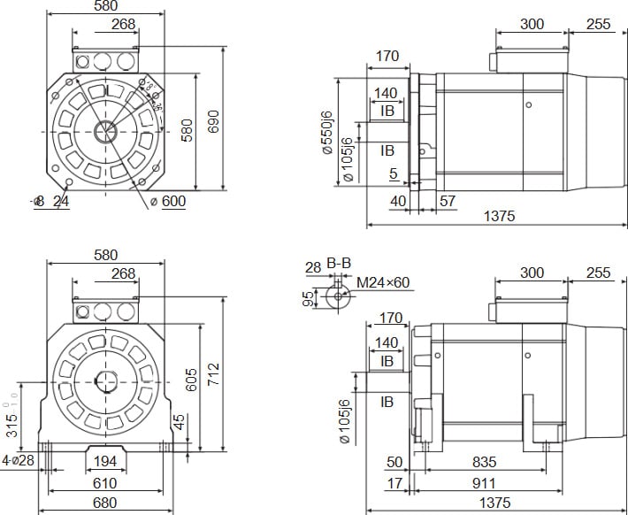 Permanent magnet synchronous servo motor