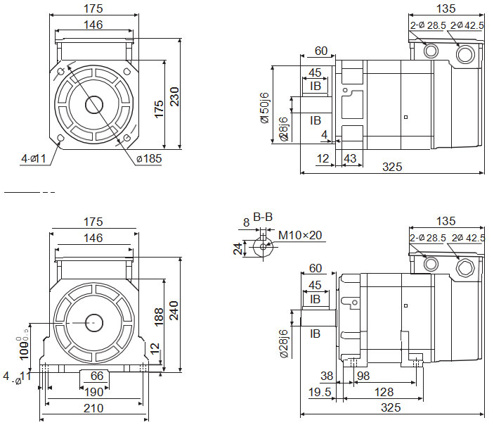 Permanent magnet synchronous servo motor