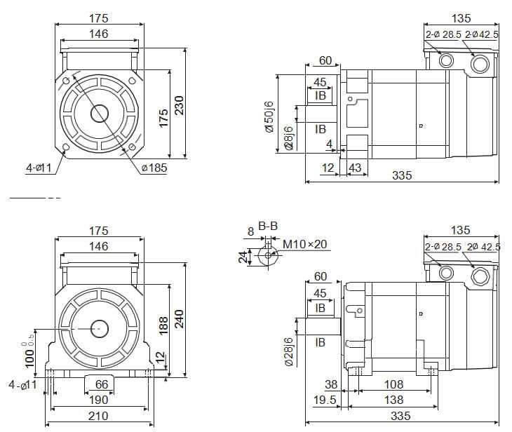 Permanent magnet synchronous servo motor